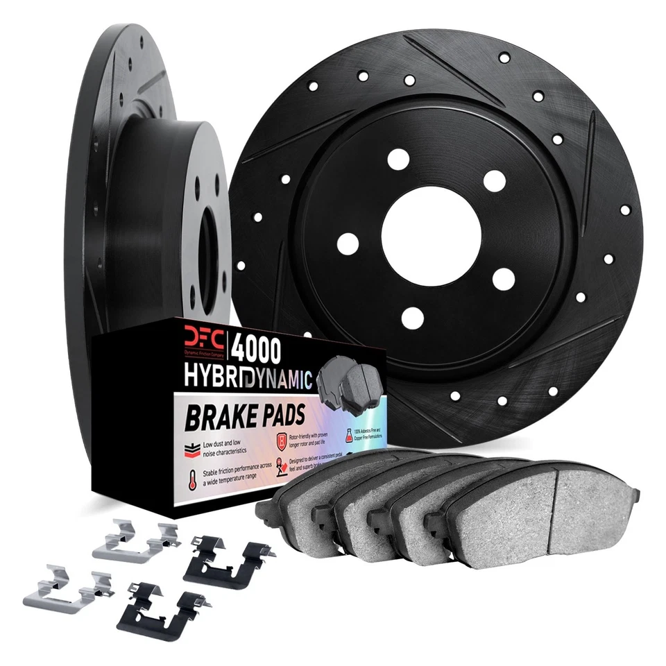 For Chrysler New Yorker 91-93 Brake Kit DFC Drilled & Slotted Rear Brake Kit w Foto 1 de 4