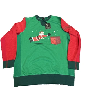 NWT Baseballism - Ugly Christmas Sweater Santa Pullover - Large (Designed USA) - Picture 1 of 11