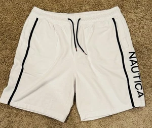 Men’s Nautica Fleece Shorts White & Black 2XLT XXLT - Only Worn Once - Picture 1 of 7