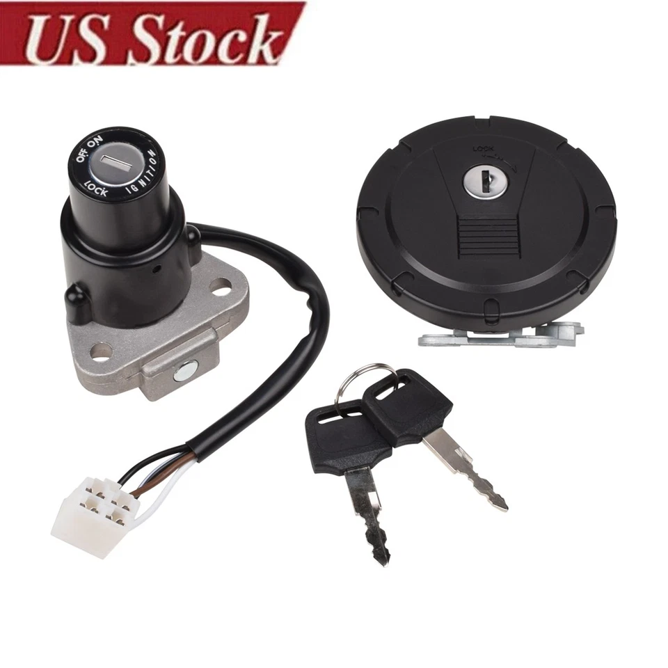 Fit for Kawasaki KLR650 2008-2018 Ignition Switch Fuel Gas Cap Lock Key 4-Wires - Image 1 of 4