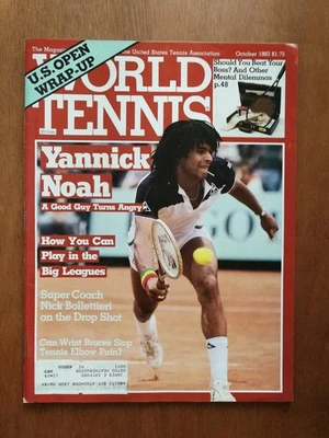 Vintage World Tennis Magazine October 1983 Yannick Noah - Image 1 of 2