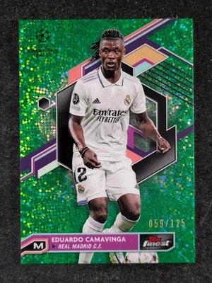 2022-23 Topps Finest UEFA EDUARDO CAMAVINGA 59/125 Green Speckle Refractor #77 - Image 1 of 3