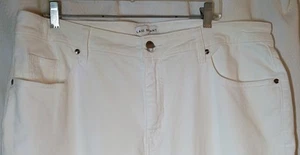 Pantalones de mezclilla blancos Lane Bryant Boyfriend capri para mujer tiro alto excelente estado talla 18 - Imagen 1 de 6