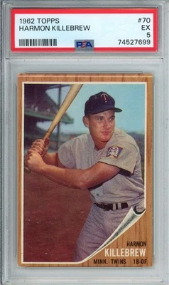 1962 Topps Harmon Killebrew #70 - Minnesota Twins - PSA 5 - FRESH GRADE - Image 1 of 2