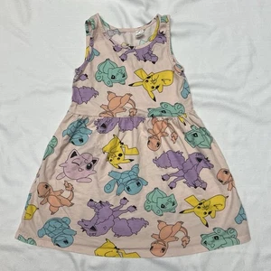 Vestido estampado sin mangas rosa HM Pokémon niña talla 6X/7 - Imagen 1 de 6
