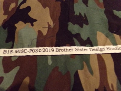 1 YD X 42" VINTAGE MEZCLADO COLORES OSCUROS CAMAFLAUGE/ALGODÓN NUEVO #1691 Foto 1 de 4