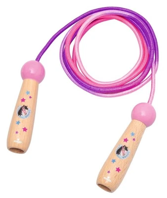 Pferde Springseil 220cm längenverstellbar Holzgriffe Geschenk Kinder 6+ - Bild 1 von 4