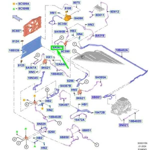 FORD Mustang Mach-E Rohrschlauch 2716166 NEU ORIGINAL - Picture 1 of 2