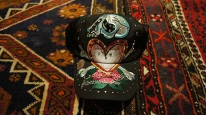 Cappello camionista vintage Ed Hardy teschio cuore ricamato Y2K Christian Audigier - Foto 1 di 7