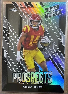 Raleek Brown 2024 Leaf Heroes & Prospects #113 Silver Prizm 116/199 - Image 1 of 2