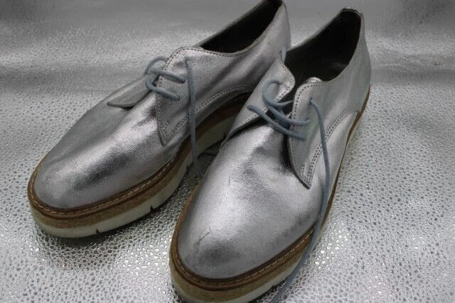 Cinque Scarpe Argento Buone Taglia 38 #Q1486 - Immagine 1 di 1