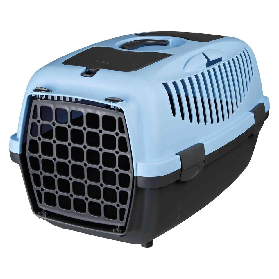 Trixie Capri Pet Transport Box 2 Cat and Dog 37 x 34 x 55cm Light Grey/Blue - Image 1 of 1
