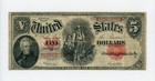 1907 Fr.91 $5 United States "Woodchopper" Legal Tender Note