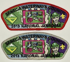 2013 National Jamboree CSP Seneca Waterways Red & Silver Scouts BSA Patch Set #6
