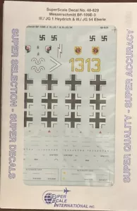 Superscale decals 1/48 48-829 Messerschmitt BF 109E-3 Heydrich Eberle H91 - Picture 1 of 1