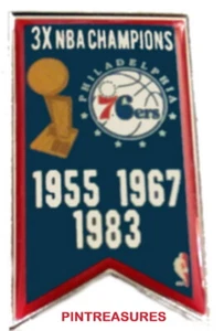 Philadelphia 76ers Pin National Basketball Association Champion Historic NBA Pin - Picture 1 of 2