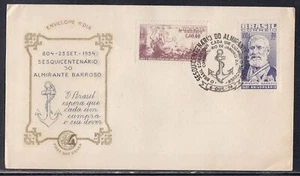 Brazil Scott 808-9 FDC - Admiral Barroso, 150th Anniv. - Picture 1 of 1