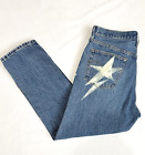 Levi's XX Premium Big E Lighting Bolt Star Distressed Button Fly Jeans 32 x 28