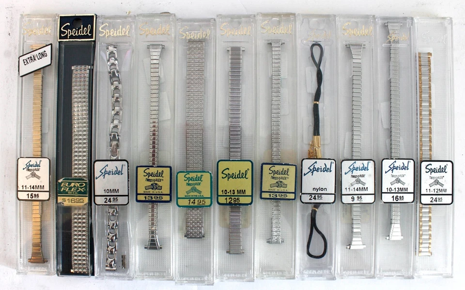 SPEIDEL 10-13 MM SILVER TWIST O FLEX EXPANSION WATCH BAND STRAP 1739/02