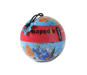 The World 100 Piece Jigsaw Puzzle in Sphere Tin Purple Cow New - Picture 1 of 2