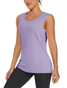 UPF50+ Women's Sleeveless Workout Tank T-Shirts Quick Dry Gym Summer Casual Tops - Picture 1 of 8