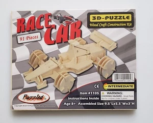 Rennwagen 3D-Puzzle 91 Teile Holz Bastelbausatz von Puzzled, Inc, - Bild 1 von 2