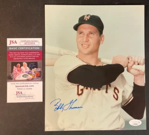 Bobby Thomson Signed 8x10 Color Photo JSA w/COA MLB New York Giants #23 (d.'10)! - Picture 1 of 5