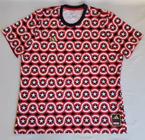 Herren Größe 2XL Multico Adidas Marvel MLS Preshi US Captain America Fußball Trikot - Bild 1 von 3