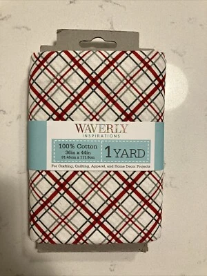 Fabric 1 Yard Pre-Cut Waverly Inspirations Plaid Fabric 100% Cotton - Image 1 of 2
