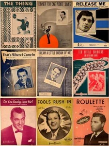 Männliche Sänger - Konvolut 9 alte Noten - Bild 1 von 2