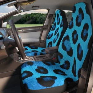 Leopard skin blue, tiger Polyester Car Seat Covers unversal car seat cover - Picture 1 of 7