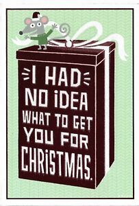 NEW Hallmark Shoebox Christmas CARD approx 4.5x7"- I Had No Idea What to Get You
