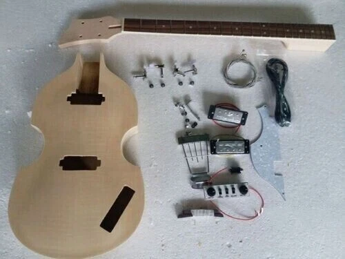 NEW DIY Electric Bass Guitar Kit Violin Bass Build Your Own With All The Parts - Image 1 of 3