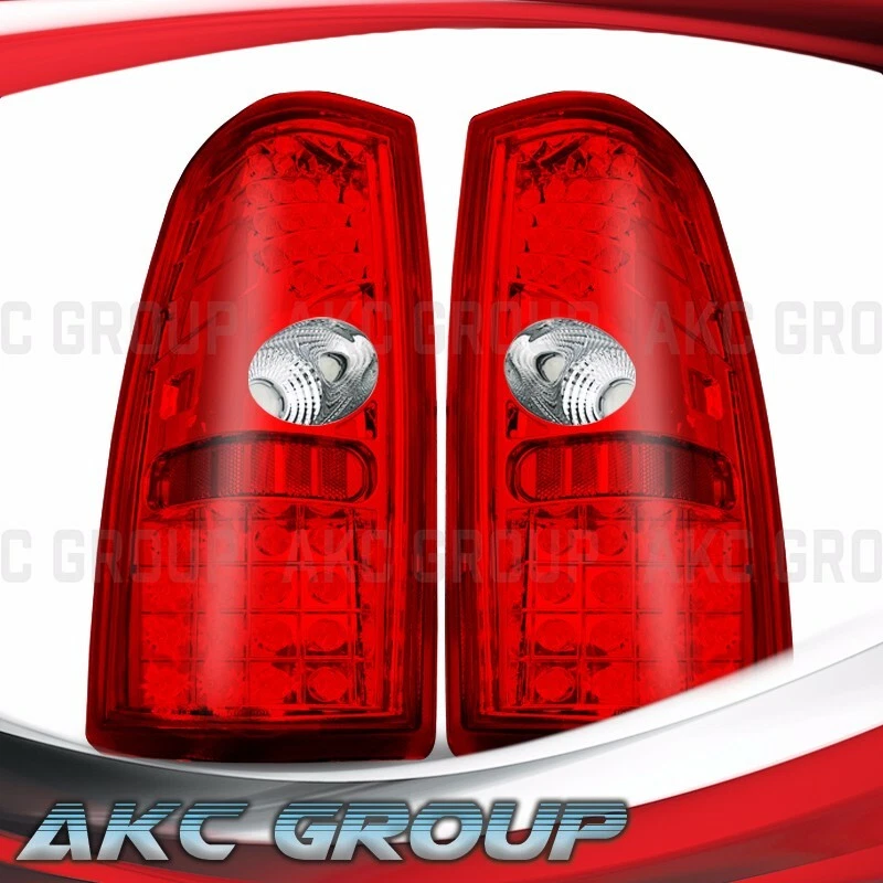 Luces traseras LED 99-06 Silverado 99-03 GMC Sierra carcasa cromada lente roja Foto 1 de 1