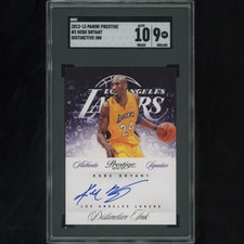 2012-13 Panini Prestige Distinctive Ink #2 Kobe Bryant AUTO SGC 9 HOF LAKERS