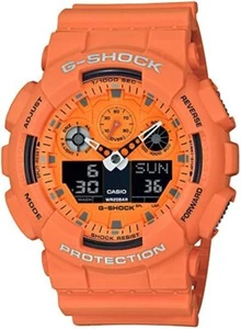 Casio G Shock GA-100RS-4AJF Herren Quarz Uhr Orange Neu in Box - Bild 1 von 5