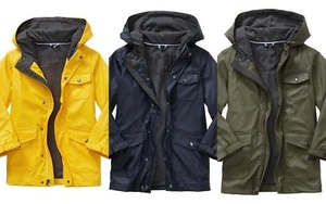 NWT GAP Kid Rain Slicker Raincoat Jacket Coat Jersey Lining NEW Boys M 8 - Picture 1 of 10