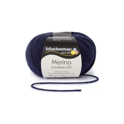 MERINO EXTRAFINE 120 von Schachenmayr - MARINE (00150) - 50 g / ca. 120 m Wolle - Bild 1 von 4