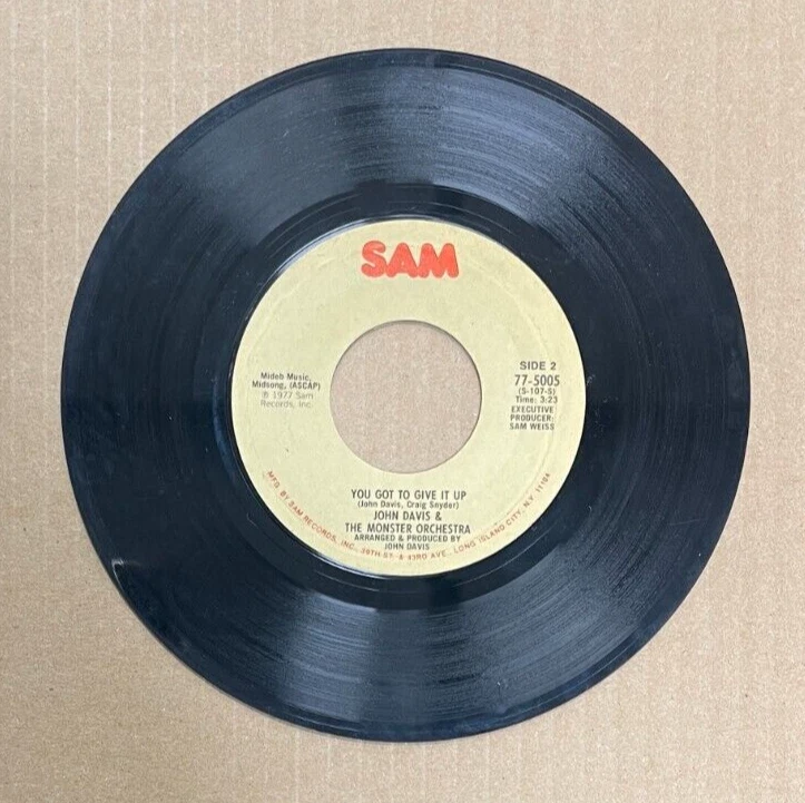 JOHN DAVIS & THE MONSTER ORCHESTRA SAM RECORDS 45 UP JUMPED THE DEVIL 77-5005 - Image 1 of 2