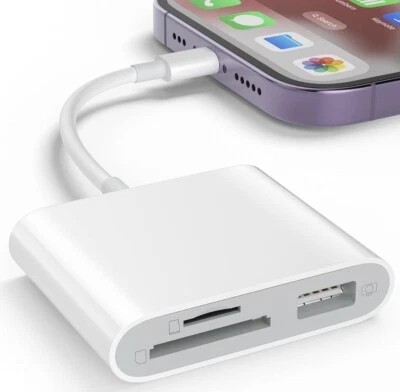 3 in 1 Card Camera Reader and USB Camera Adapter - A0050 - Image 1 of 4