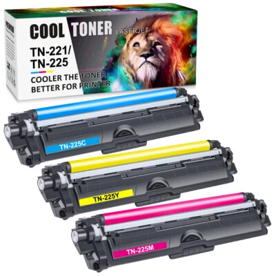 3PK Color TN221 TN225 Toner Cartridge for Brother HL-3170CDW MFC-9130CW MFC-9340 - Image 1 of 4