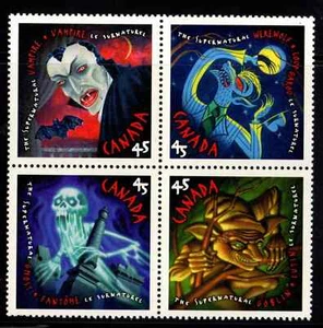 Canada Scott #1665-1668 — The Supernatural - 1997 - MNH Block of 4 - Picture 1 of 1
