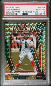 Joe Burrow 2021 Panini Mosaic Will To Win Yellow /89 PSA 8 #WW-8 - Bild 1 von 2