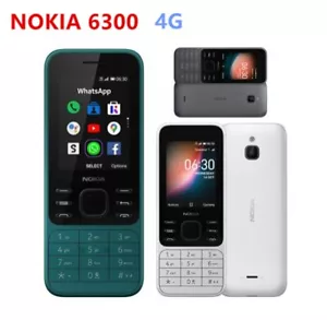 NEW Nokia 6300 4G Wifi Cell Phone-Grey/ White/Green Unlocked Dual SIM SmartPhone - Picture 1 of 16