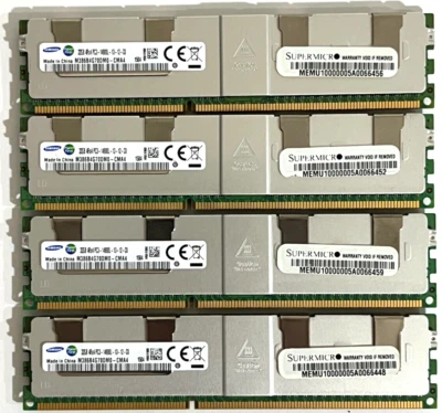 128GB DDR3 Kit 4 x 32GB RDIMM Samsung PC3-14900L Server Memory M386B4G70DM0-CM - Image 1 of 4