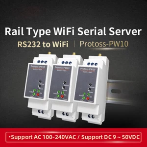 RS232 PW10 PE10 Industrial Wireless Rail  DTU RS232 to WIFI Server Data Collecto - Picture 1 of 10