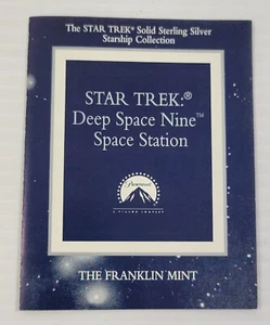 *C1) 1995 Franklin Mint Sterling Silber Raumschiff Deep Space Booklet Zertifikat - Bild 1 von 5
