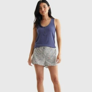 Lucky Brand Stretch Rib Henley Tank Terry Sleepwear Set NWT Large - Picture 1 of 2