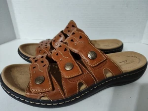 Clarks Collection bequeme Leder-Pantoletten Sandalen braun 9 M  - Bild 1 von 11