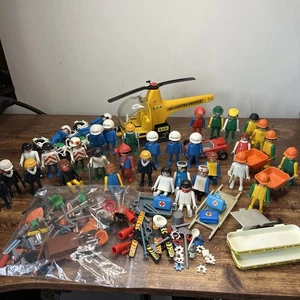 Vintage 1974 Geobra Playmobil Police Rescue Builders Ski Accessories Bundle - Picture 1 of 11